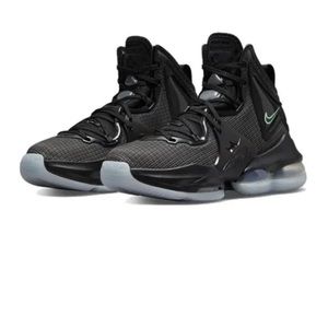Nike LeBron 19 Mid Black Green Glow - DD0418-003 size 7